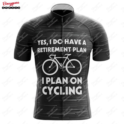 Men’s Short Sleeve Reflective MTB Cycling Jersey - Perfect for Retirement Plan enthusiasts, this Pro Team Downhill Mountain Bicycle Clothing is ideal for Summer rides