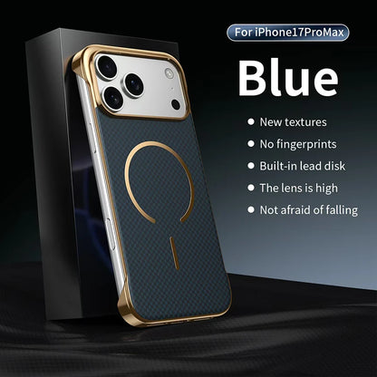 Kevlar Edge Wireless Charging Case for iPhone 17 Pro Max 13 14 15 16