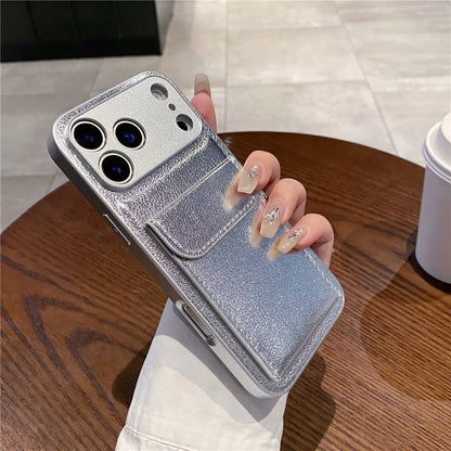 Elegant Leather Card Holder Wallet Case for iPhone 17
