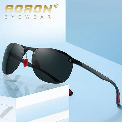 AORON New Polarized Sunglasses Men's Fashion Sunglasses Half Frame Driving TR Women's Night Vision Goggles