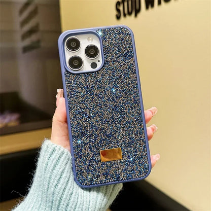 For iPhone 16 Plus 15 14 13 12 11 Pro Max Luxury Glitter Diamond Shiny Rhinestone Shockproof Anti-fall Protective Phone Case