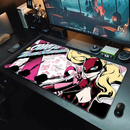 Game Persona P5 Mousepad HD Printing Computer Gamers Locking Edge Non-slip Mouse Pad XXL90x40cm Keyboard PC Desk Pad