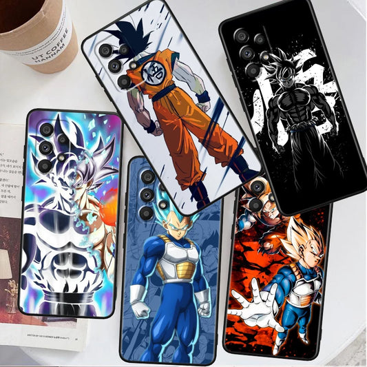 Anime Goku phone cases for Samsung A53 A52 A33 A32 A51 A71 A21S A13 A73 A50 A22 A23 A03 A72 A54 A12 5G Black Phone Case