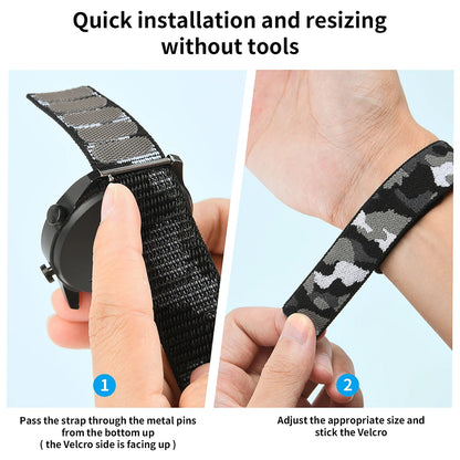 22mm 26mm QuickFit Nylon Loop Strap For Garmin Tactix 7 AMOLED Delta Bravo Band For Garmin Fenix 7X 6 PRO 5 3 Braided Watchbands
