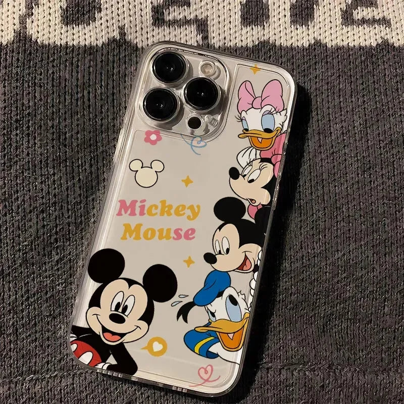 Mickeyy Minniee Mouse Donaldd Duck Cute Phone Case For iPhone 14 12 13 11 15 Pro Max XR XS MAX 7 8 PLUS Y2K Cartoon Cover