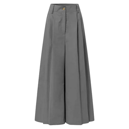 Women’s 2026 Summer Autumn Palazzo Pants - Printed Cropped Cotton Baggy Trousers with Pockets