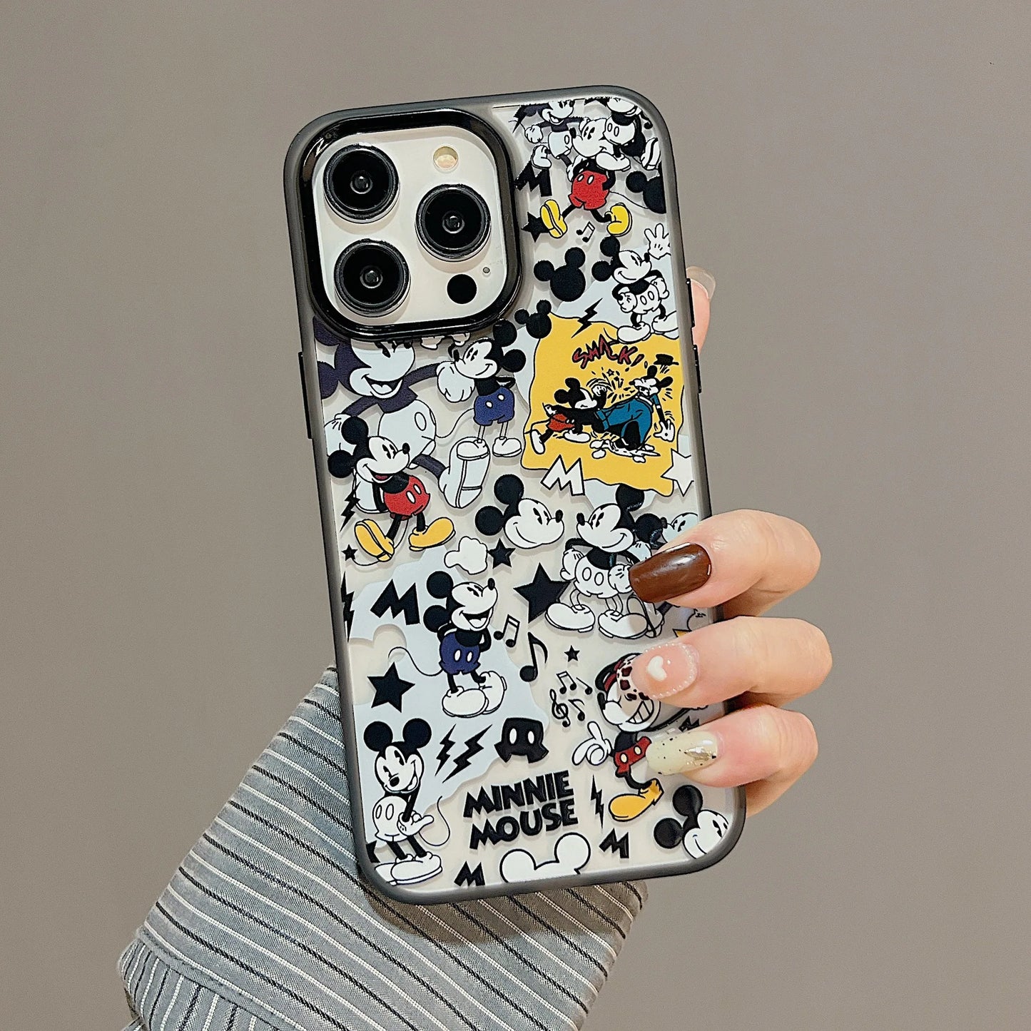 Mickeyy Minniee Mouse Happy Bow Phone Case For iPhone 15 14 13 12 11 Pro Max 7 8 Plus XR XS MAX Mini Y2K Cartoon Back Cover