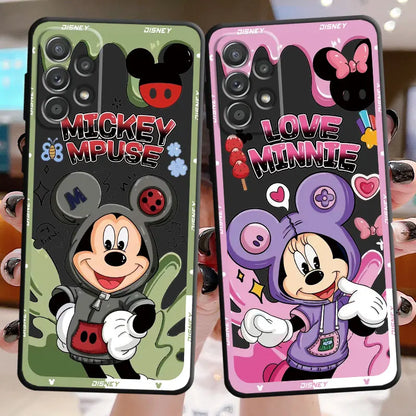 Personaje de dibujos animados de Anime 💙 Mickeyy funda de teléfono para Samsung Galaxy A20e A01 A31 A04 A40 A02s A41 A04s A30 A02 A10 A10s A71 A05