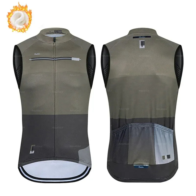 Winter Thermal Fleece Cycling Vest New Raudax Team Winter Sleeveless Cycling Vest MTB Road Bike Cycling Tops Warm Cycling Jacket