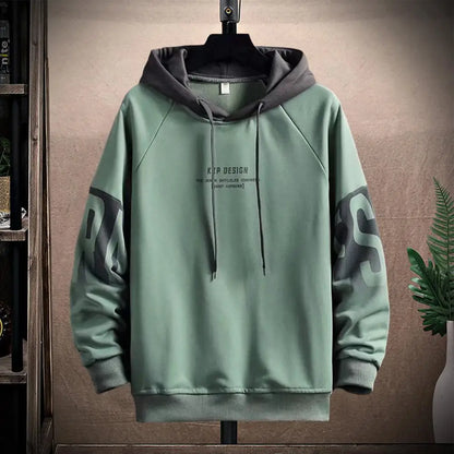 Pullover Sweatshirt Breathable Winter Hooded Plush Lining Men Sweatshirt Thick Skin-Touch Pullover Hoodie Daily Clothing