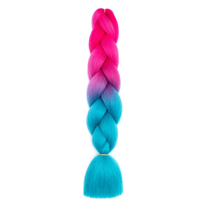 AZQUEEN 24 Inch Jumbo Braids Extensions Synthetic Braiding Hair Afro Ombre Color kanekalon Hair for Children Braid
