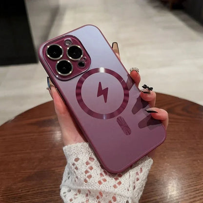 Luxury AG Slim Matte Magsafe Case for iPhone 11 12 13 14 15 16 Pro Max 16 Plus 15Pro Magnetic Wireless Charging Hard Back Cover