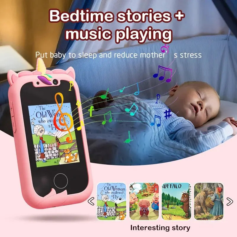 Juguetes con cámara de teléfono inteligente para niños, juguete de aprendizaje con pantalla táctil para niños de 3 a 12 años, reproductor MP3 para teléfono, regalos de Navidad y cumpleaños