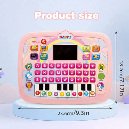 English Alphabet Study Machine for Toddler with Math Letter Music Children's Educational Books Computer Toys for Baby Boys Girls
