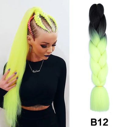 Jumbo Braiding Hair Synthetic Crochet Braids Hair Knotless Braids For Box Braids Senegales Tribal Braids Yaki Hair Extensions