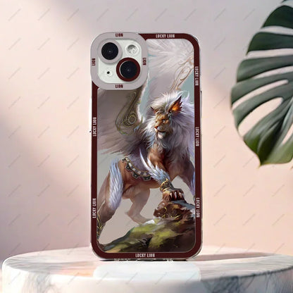 Lion Pattern Phone Case For iPhone 16 15 14 13 12 11 Plus Pro Max Mini XS X XR Soft Silicone Cover