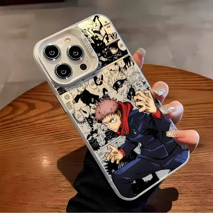 Yuji’s Aura Shield: Multicolor Laser Shockproof Case for iPhone