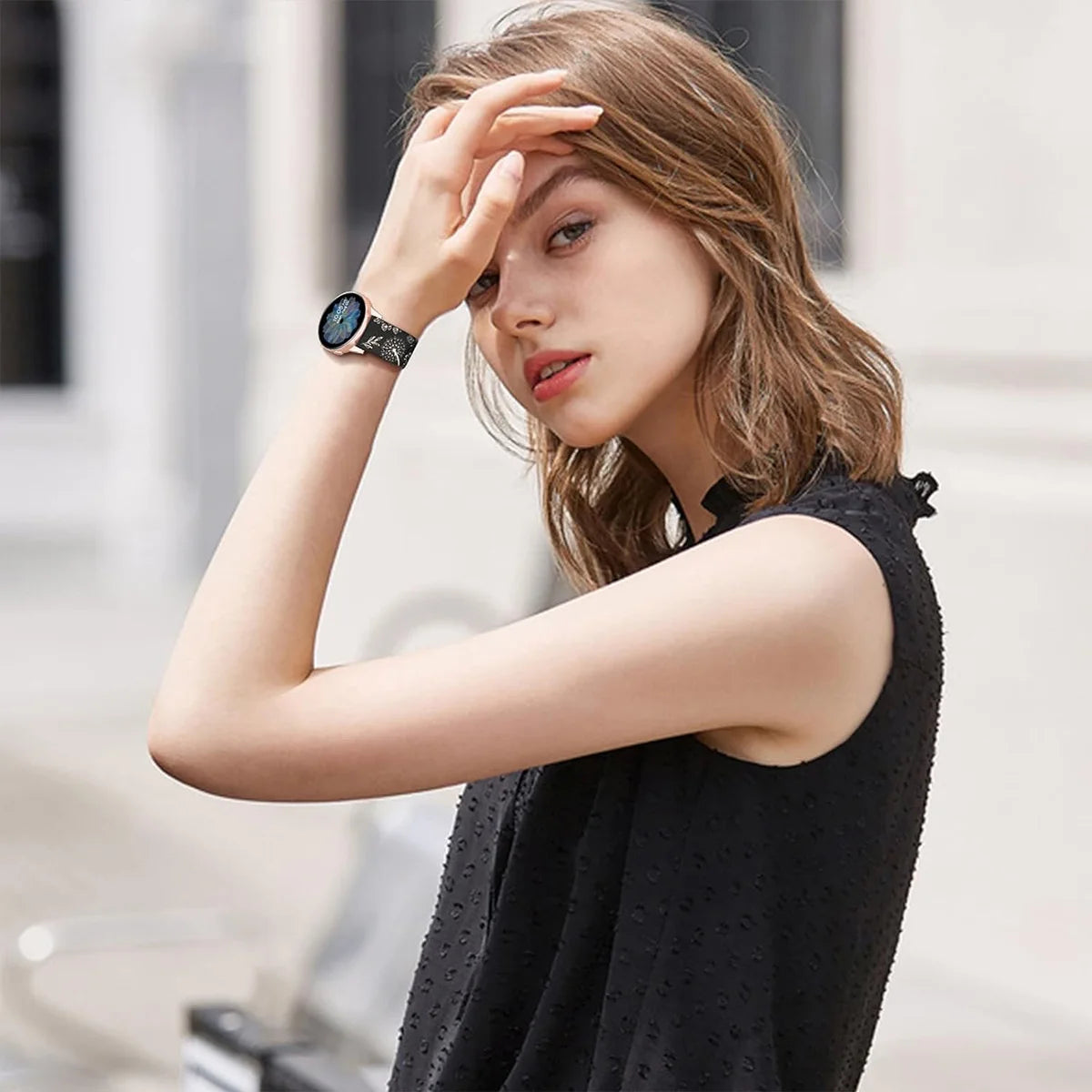 NEW Silicone Strap For Galaxy Watch 4/5/6/7 20mm 44 45mm 5 Pro 40mm Two-Tone Dandelion Band for correa Galaxy Watch 6 classic