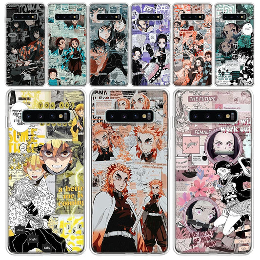 Demon😈Slayer Anime Soft Phone Case for Samsung Galaxy S24 S23 S22 cases