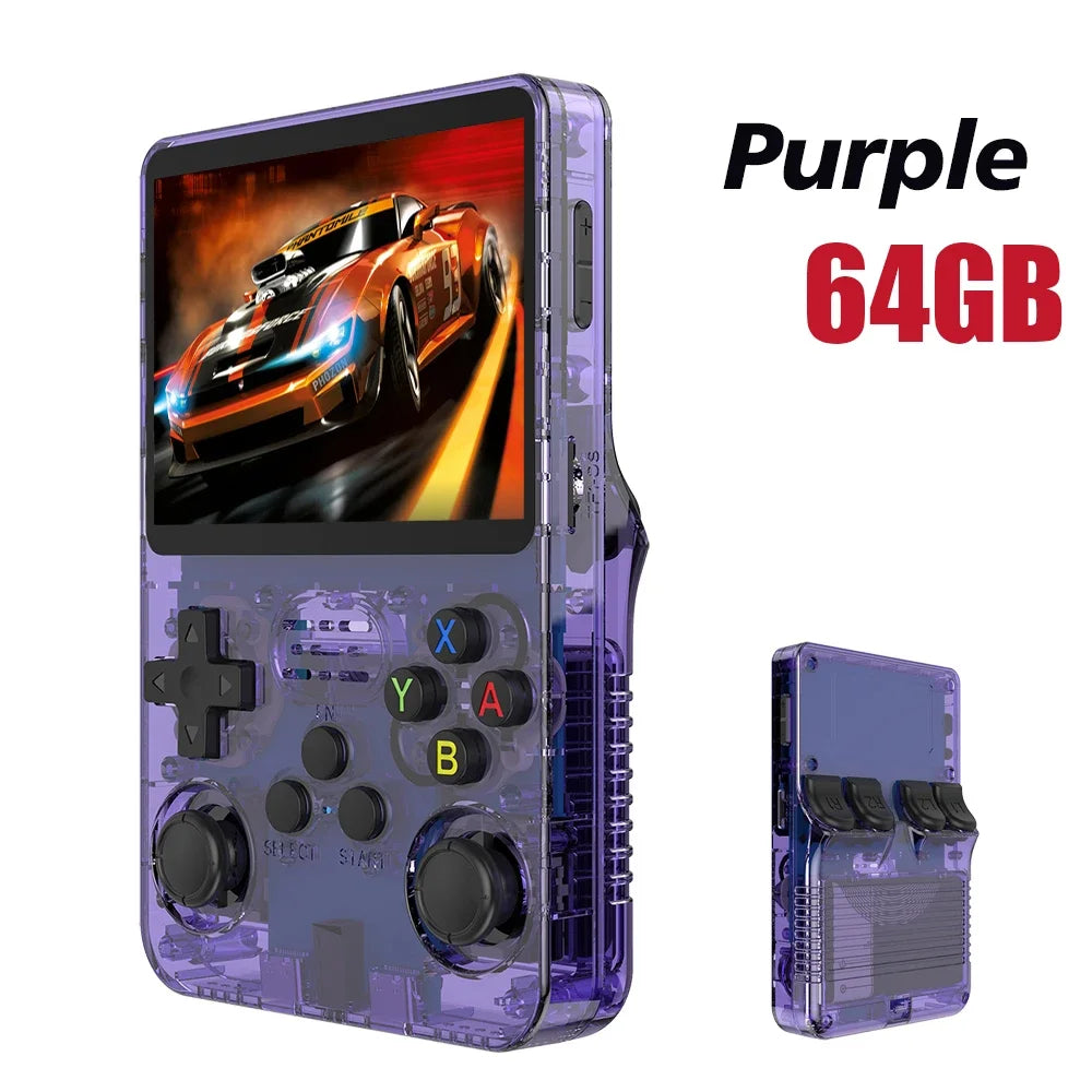 Open Source R36S Retro Handheld Video Game Console Linux System 3.5 Inch IPS Screen Portable Pocket Video Player 64GB 128G Games