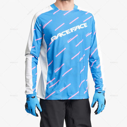 RACE FACE-Motocross Jersey for Men, DH MOTO, MTB, MX Downhill Jersey, Off Road Mountain Spexcel Enduro