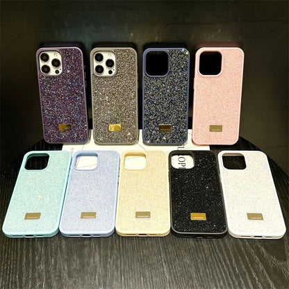 For iPhone 16 Plus 15 14 13 12 11 Pro Max Luxury Glitter Diamond Shiny Rhinestone Shockproof Anti-fall Protective Phone Case