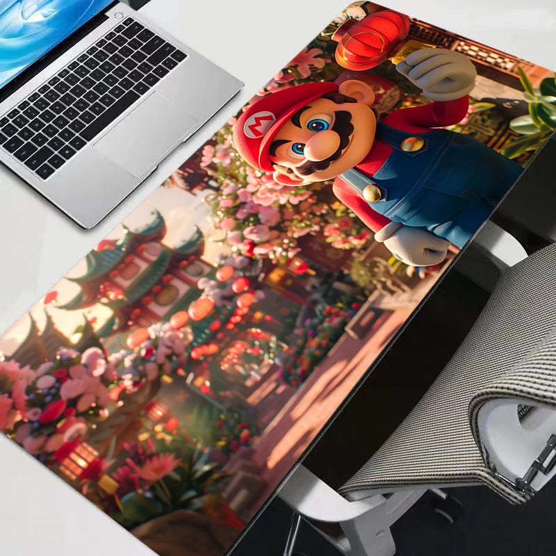 Mouse Pad Anime S-Super M-Mario Gamer Large XXL Tablet Varmilo Keyboard Carpet Kawaii Gaming Accessories Mousepad