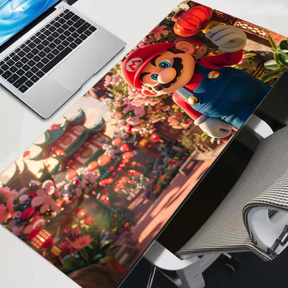 Mouse Pad Anime S-Super M-Mario Gamer Large XXL Tablet Varmilo Keyboard Carpet Kawaii Gaming Accessories Mousepad