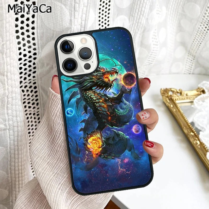 Legendary Chinese Dragon Phone Case Cover For iPhone 16 15 SE2020 6 6s 7 8 plus 11 12 mini 13 14 pro max shell coque