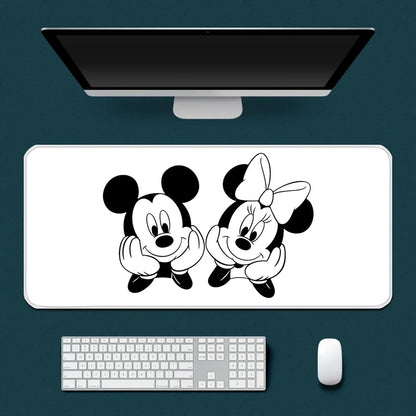 Cute Cartoon Mickey Minnie Mousepad HD Printing Computer Gamers Locking Edge Non-slip Mouse Pad XXL90x40cm Keyboard PC Desk Pad