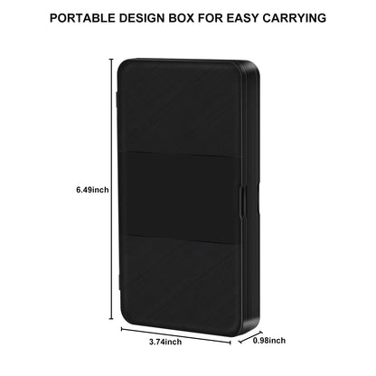Caja de almacenamiento de tarjetas de juego 48 en 1, caja de tarjetas de juego con interruptor magnético, accesorios de juego con forro de silicona suave
