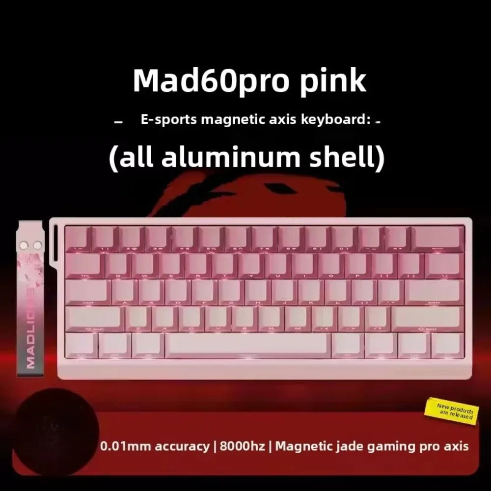 MADLIONS MAD 60/68HE Gaming Magnetic Switch Keyboard 61/68 Key Web Drive 8K Wired Custom Return RT Adjustable Keystroke Hot Swap