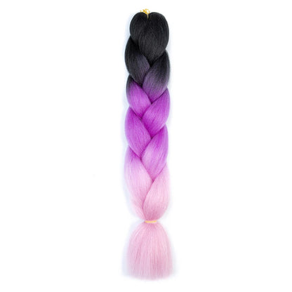 AZQUEEN 24 Inch Jumbo Braids Extensions Synthetic Braiding Hair Afro Ombre Color kanekalon Hair for Children Braid