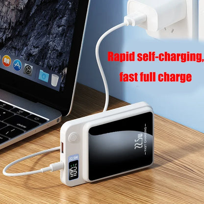 Portable 50000mAh Large Capacity Wireless Power Bank Magnetic Qi Powerbank Type C 22.5W Fast Charging For iPhone Samsung