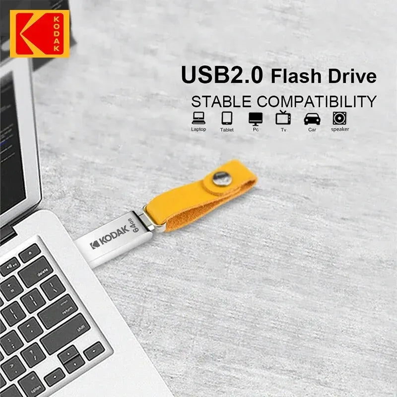 KODAK 2.0 USB Flash Drive 128GB 64GB 32GB Pen Drive 128gb 64gb USB Memory Stick 32gb Pen Flash Drive For Micro PC