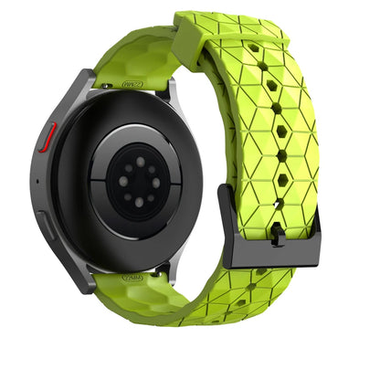 20mm 22mm Sports Football Pattern Silicone Watch Straps For Samsung Galaxy Watch 6 5 Pro 44mm 40mm 4 6 Classic 43mm 47mm Band