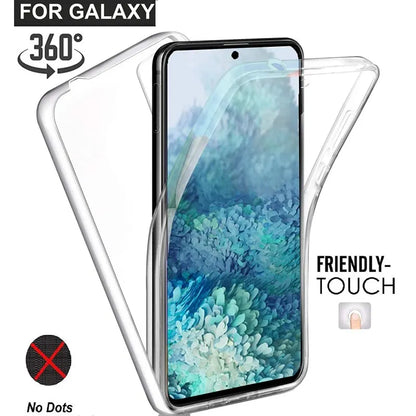 Double Silicone Case for Samsung Galaxy A54 A73 S20 FE S24 Ultra S23 Plus A13 A52 A72 A14 A53 A33 A34 360 Full Protection Cover