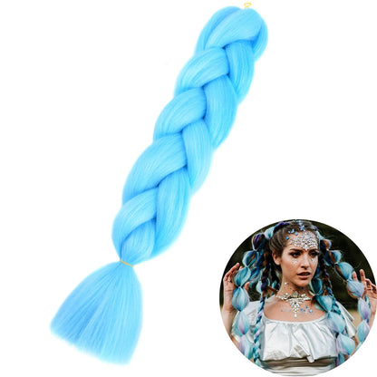 AZQUEEN 24 Inches Jumbo Braiding Hair Synthetic Hair Extensions Afro Ombre Crochet Braid Hair Wholesale For Women