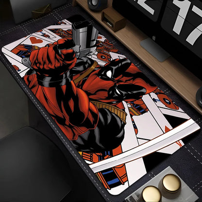 Marvel Deadpool Anime Mouse Pad Office PC Gamer Cabinet Mouse Mat Laptop 900x400 Keyboard Mousepad Extended Desk Mat Cool Carpet