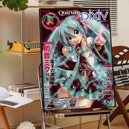 H-HATSUNE M-MIKU Poster Self-adhesive Art Poster Whitepaper Prints Posters Artwork Home Decor