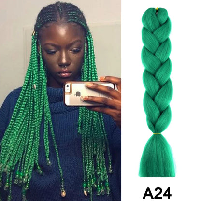 Jumbo Braiding Hair Synthetic Crochet Braids Hair Knotless Braids For Box Braids Senegales Tribal Braids Yaki Hair Extensions