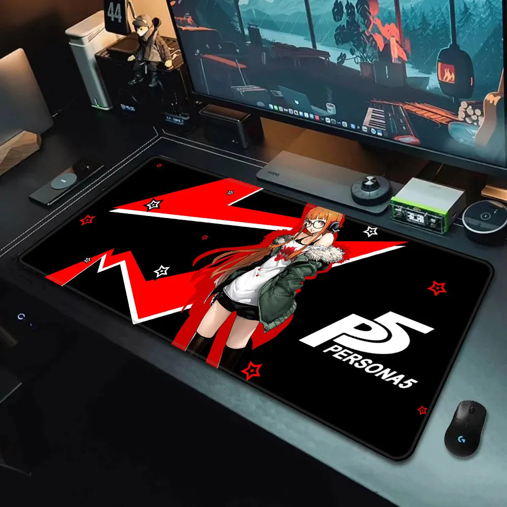 Game Persona P5 Mousepad HD Printing Computer Gamers Locking Edge Non-slip Mouse Pad XXL90x40cm Keyboard PC Desk Pad