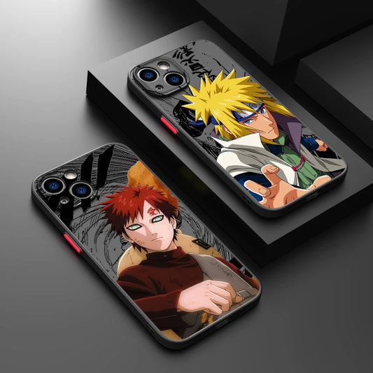 Japanese Anime Narutoo Phone Case For iPhone 15 14 13 12 11 Pro Max mini XS XR X 8 7 6 Plus SE Frosted Translucent Cover