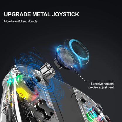 LinYuvo KS41 流星灯无线 Joycons 控制器，适用于 Switch/OLED，具有可编程/运动控制/双振动/涡轮功能