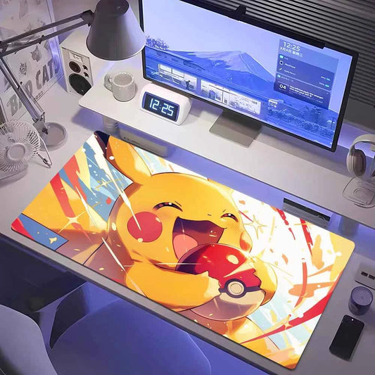 Anime Pokemon Desk Mat Mousepad - Gaming Mouse Pad for Computer Desks Office Accessories Keyboard Gaming Fan Art