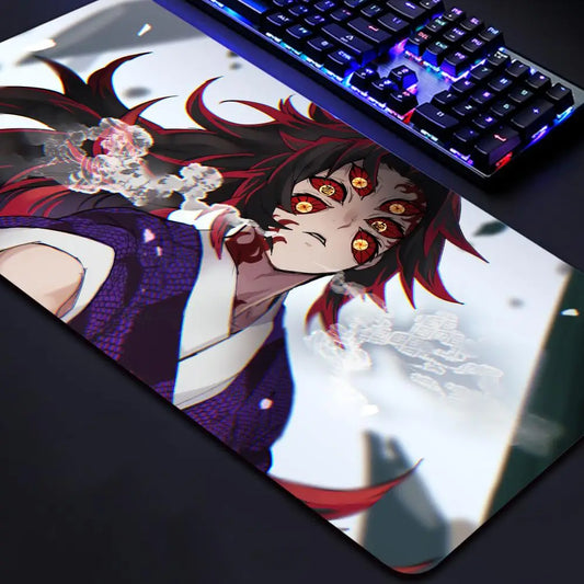 Anime Kawaii Demon Slayer Kokushibo Game Large Mouse Pad PC Accessories Anti Slip Keyboard Rubber Mousepad Office Soft Table Mat