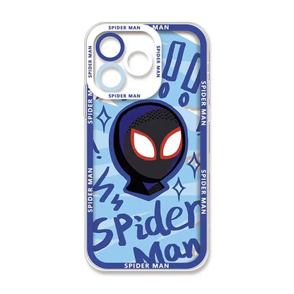 Spider Mannn Phone Case For iPhone 15 14 Pro Max 13 12 Mini 11 Pro XR XS X 8 7 6 6S Plus SE 2020 Clear Soft Silicone Cover