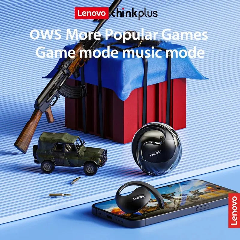 Lenovo X15pro OWS Auriculares Bluetooth 5.4 Auriculares inalámbricos deportivos impermeables con cordón