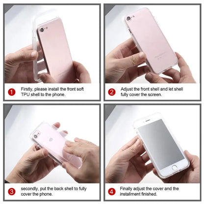 Double Silicone Case for Samsung Galaxy A54 A73 S20 FE S24 Ultra S23 Plus A13 A52 A72 A14 A53 A33 A34 360 Full Protection Cover