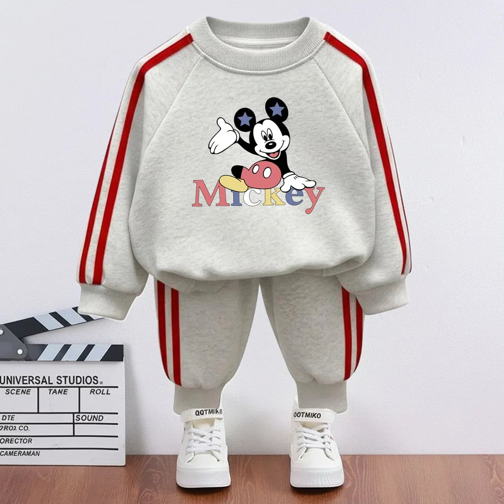 Children's outfit with Mickey Mouse design on a white background